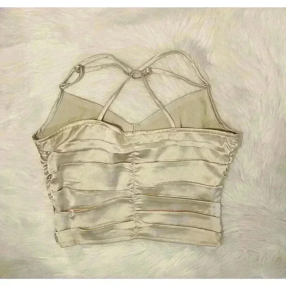 Forever 21 Ruched Satin Criss Cross Cami - Picture 2 of 6